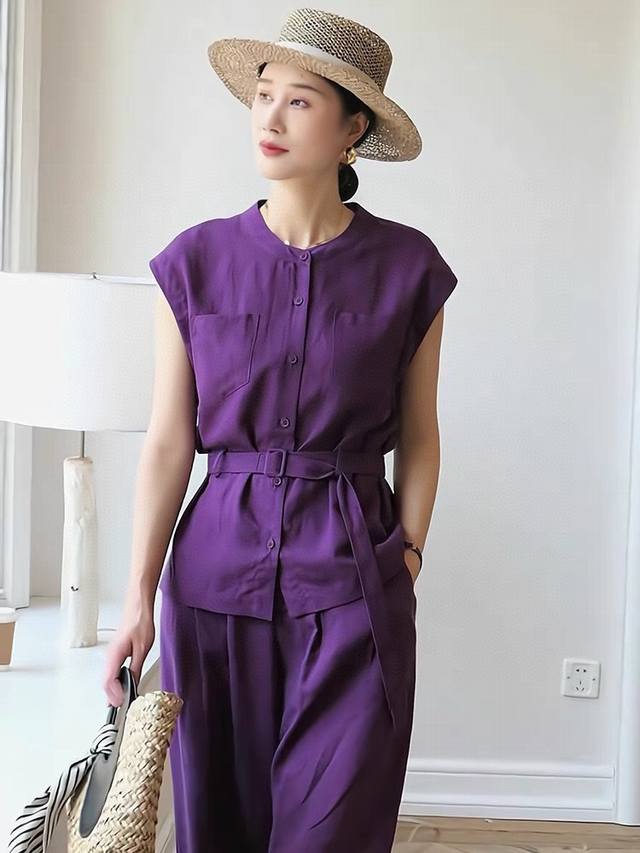Suit High Version Heavy Plant Fermentation Washed 100% Pure Linen Fabric The Upp