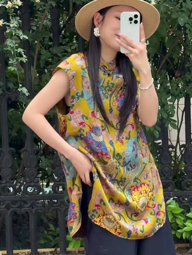 Dress Hot Item Recommendation Heavy Rayon 100% Xiangyun Yarn Sleeveless Round Ne