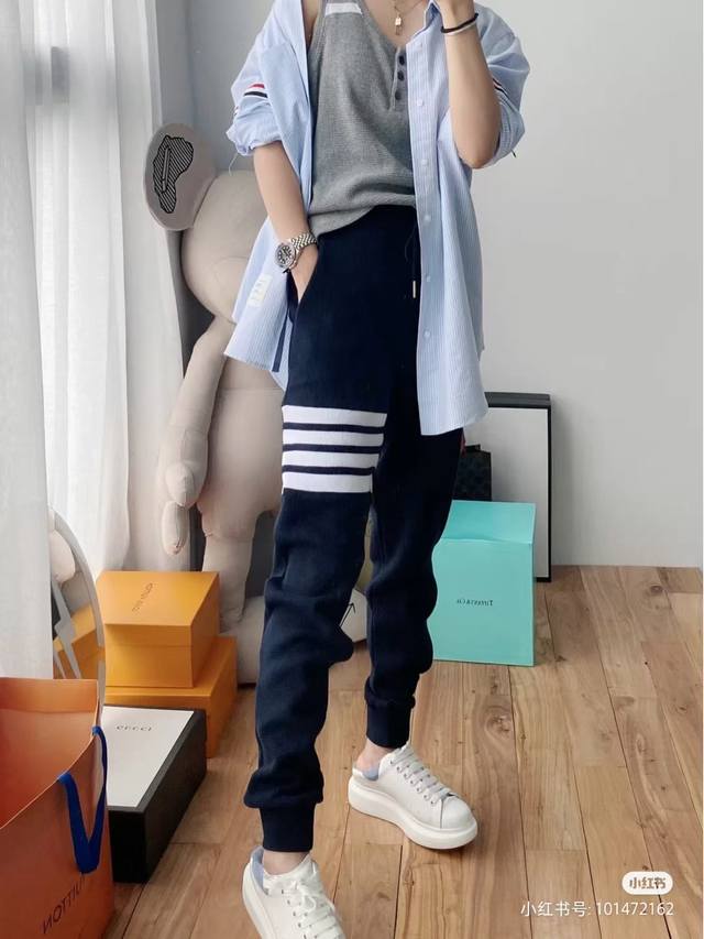 thombrownetb Waffle Vertical Leg Sweatpants The Whole Pants Are Made Of 420G