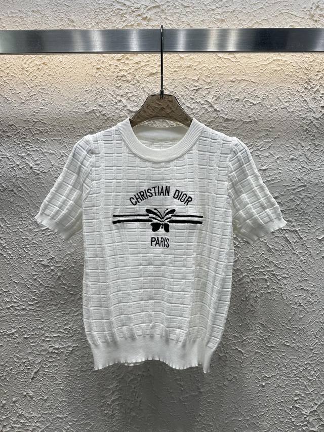 New Style No.:82627 Dio 25 Summer New Embroidered Letters Knitted Short Sleeves