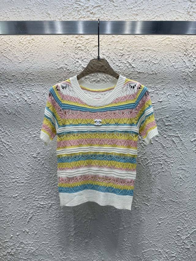 New Style No.:82620 Chane 25 Summer New Hollow Color Knitted Short Sleeves