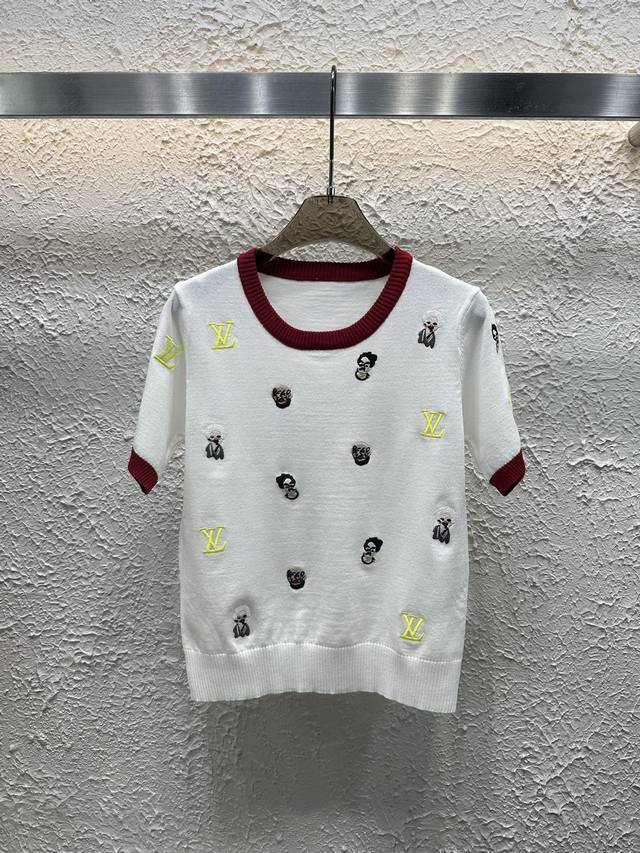 New Style No.:82651 Donkey Lv 25 Summer New Embroidery Cartoon Letters Knitted S