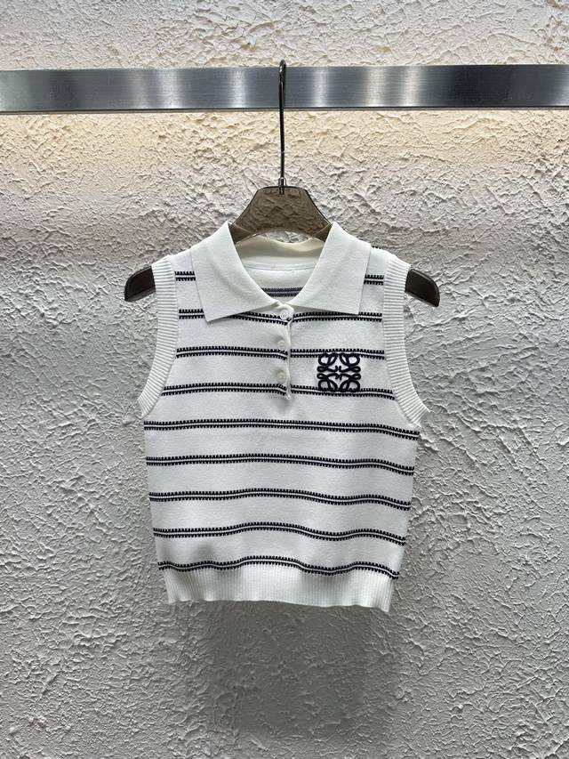 New Arrival Style No.:82648 Loew 25 Summer New Striped Embroidered Logo Knitted