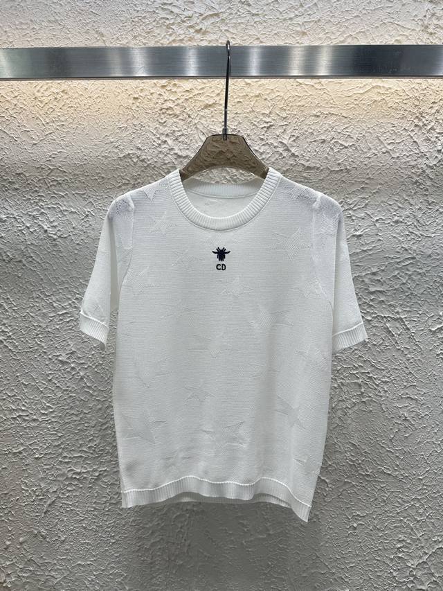 New Style No.:82638 Dio 25 Summer New Cd Bee Embroidery Knitted Short Sleeves