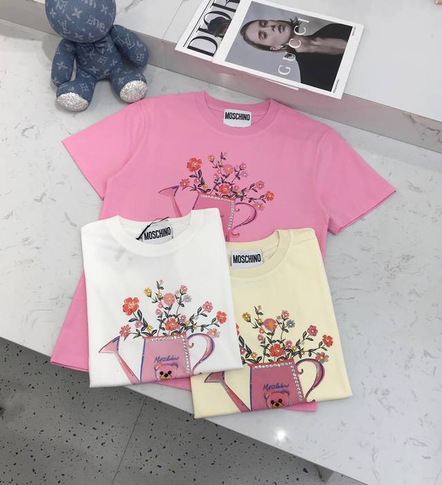 New Product Customization S, M, L Moschin** Kettle Hot Diamond Bear Letter Round