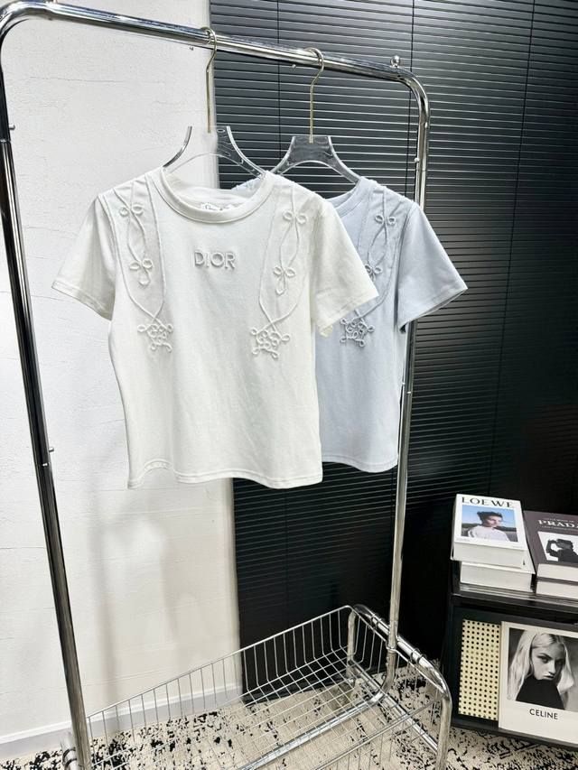 New Models On Sale 25Ss New Short-Sleeved Full Hand-Made Three-Dimensional Knitt