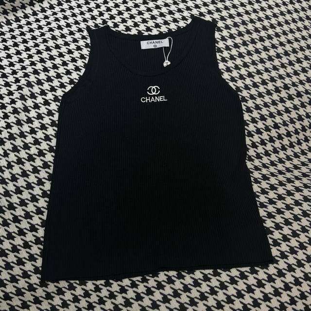 Knitted Vest Xiaoxiangjia 25 Spring And Summer New Round Neck Logo Embroidered K