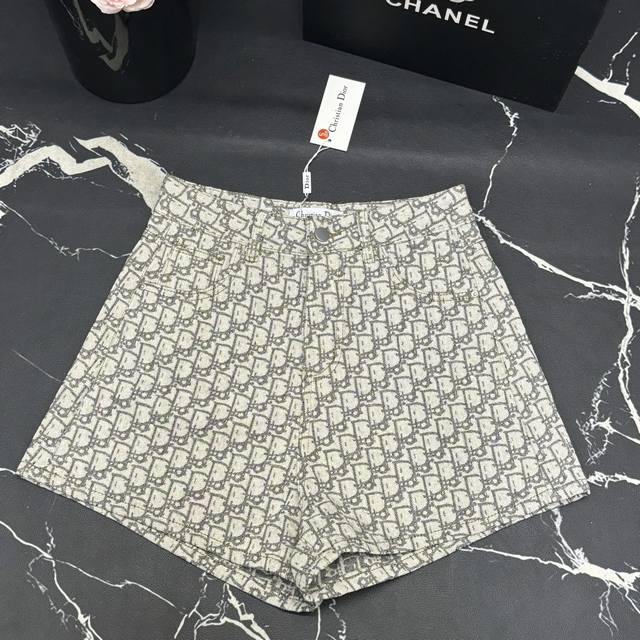 Denim Shorts D Home 25 Spring And Summer New Full Print Logo Jacquard Denim Shor