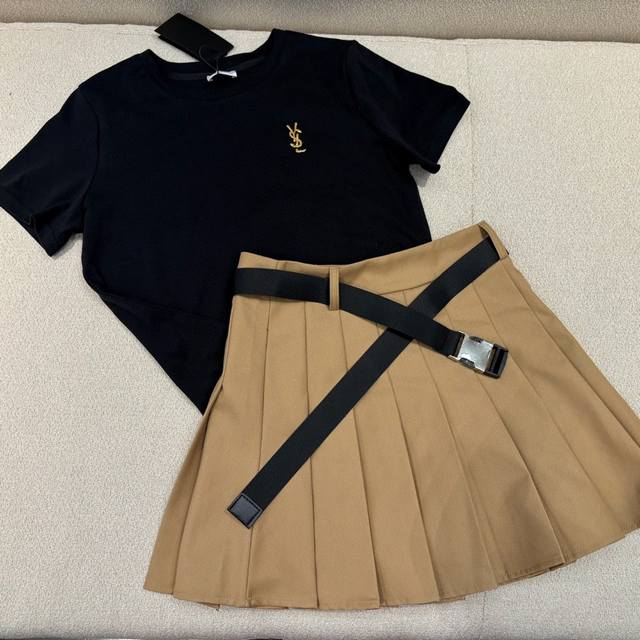 New Release 25Ss New Suit New T-Shirt Skirt Suit Letter Logo Decoration Basic Mo