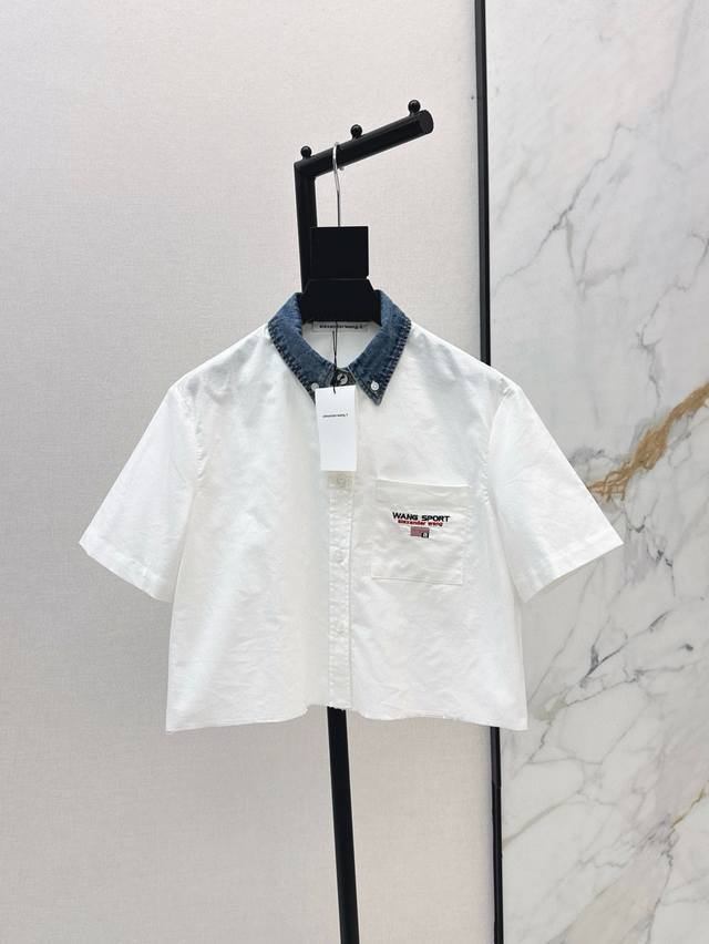 17699# Set Alexanderwan* Aw 25Ss Spring And Summer Latest Denim Patchwork Sho