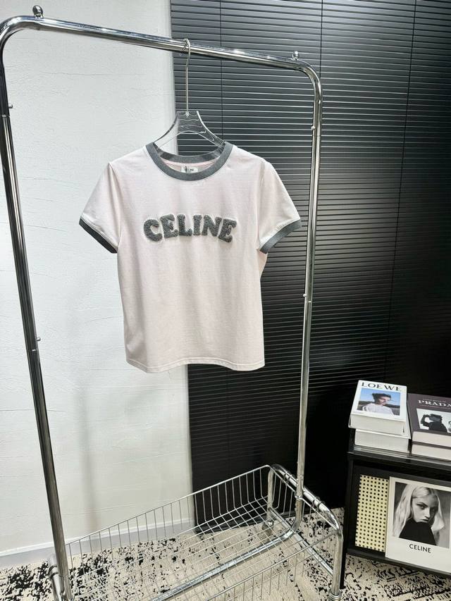 17600# Celine2025Ss New Spring And Summer Super Tender And White Light Pink S