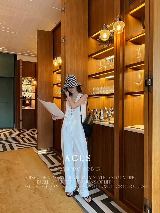prad*The Back Triangle Strap Jumpsuit Is Casual And Free. The Linen Cotton Ju