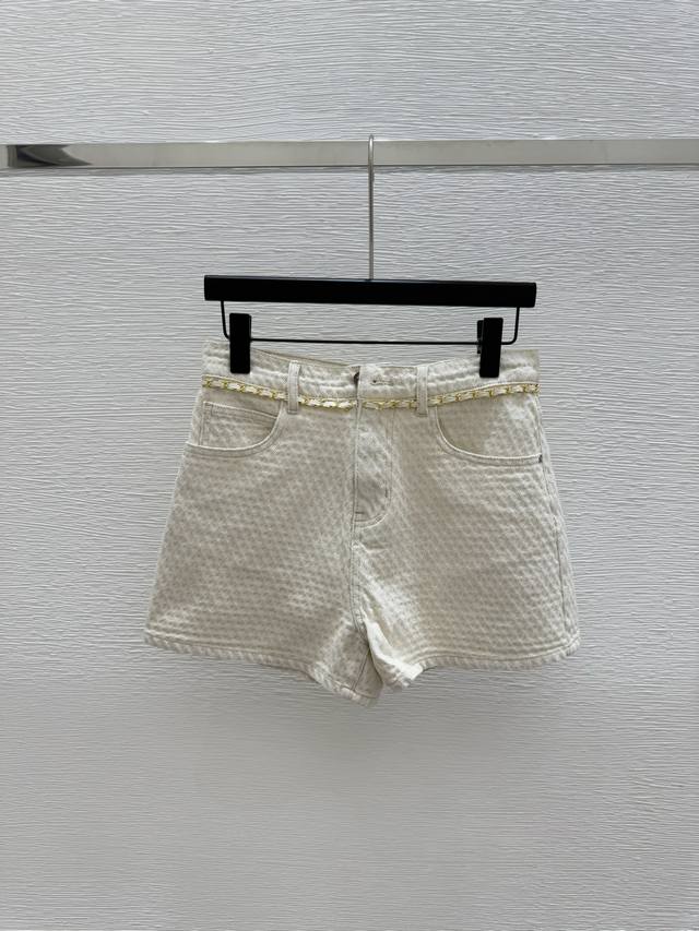 ch Early Spring New Belt Shorts Color White Size 36.38.40