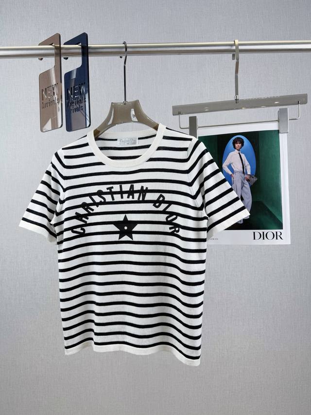 c D Striped Knitted Short Sleeves 90% Cotton 10% Viscose Cotton Is The Main M