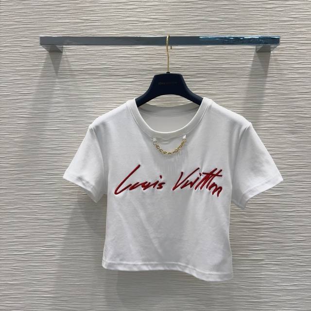 louis Vuitto*2025Ss New T-Shirt With High Density And Great Feel. It's A Piec