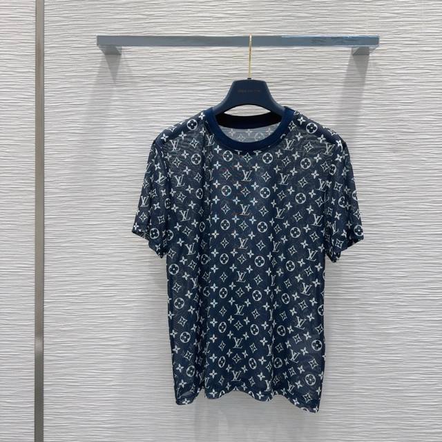 louis Vuitto* 2025Ss New Mesh Top Monograw Penetration Printing High-End Atmo