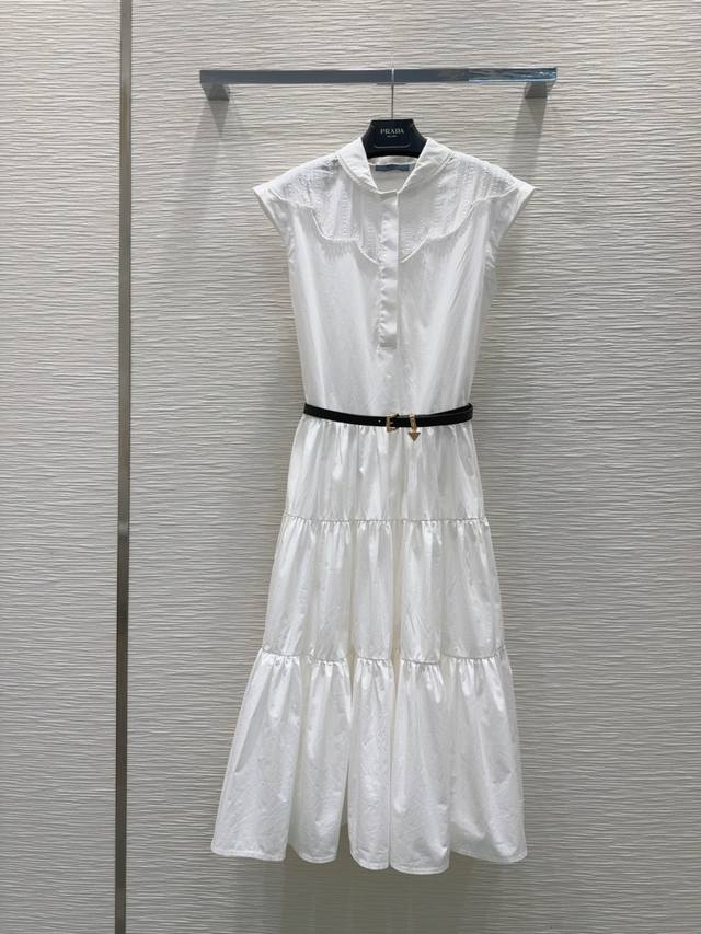 prad * 2025Ss New Shirt Vest Dress Low-Key Luxury Three-Dimensional Tailoring