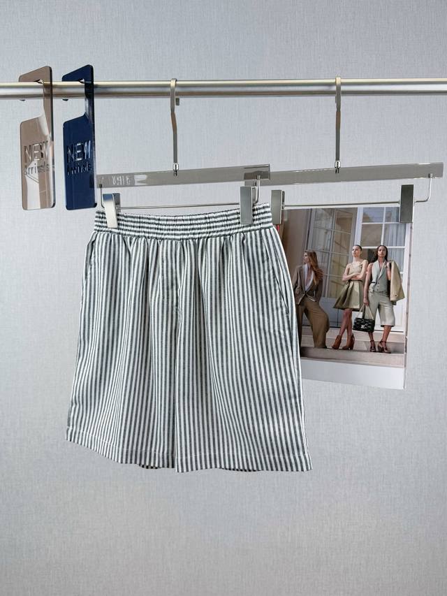 bc Linen Striped Shorts 30% Linen 70% Cotton Linen Is A Natural Plant Ingredi