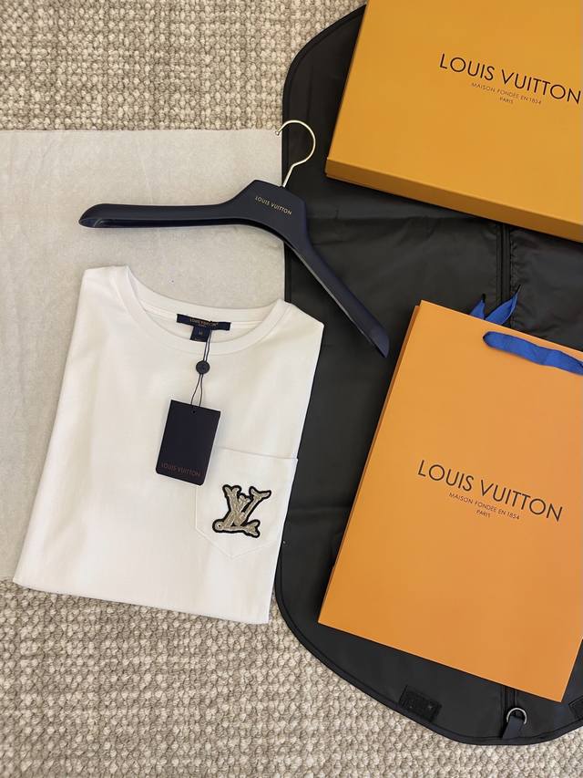 louis&Vuit N 25Ss New Product Online Short-Sleeved T-Shirt With Three-Dimensi