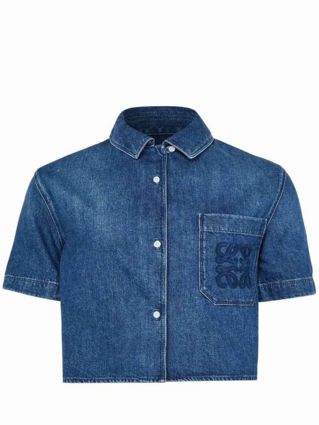 25Ss New Summer Limited Edition Pocket Embroidery L Pogo Soft Denim Shirt Sml