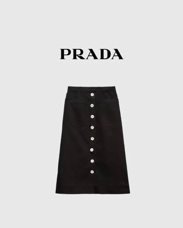 25Ss Spring And Summer New Single-Breasted Cotton Twill Skirt Sml