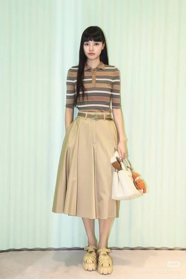 25S New Classic Brown Striped Pol Po Sweater Sml