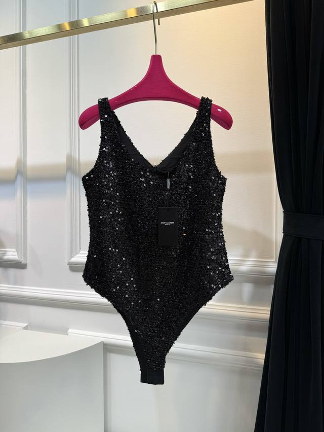 ysl Jumpsuit Shines Brightly This Sexy Hot Girl Sequined Jumpsuit With Suspen