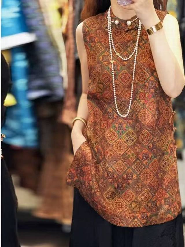 Invincible Hot Style High-End Retro And Fashionable Old Money Style Chinese Vest