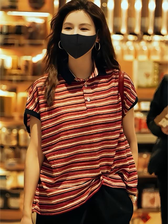 Hot Item Recommendation French Lapel Striped Contrasting Casual Top The Striped
