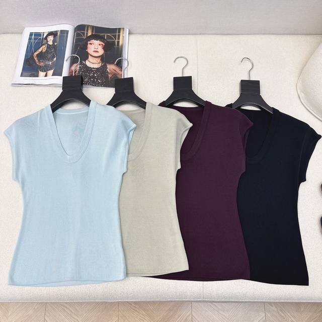 Exclusive Max 25Ss Latest Spring And Summer U-Neck Sweater Daily Essential Fashi