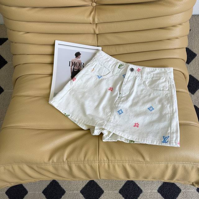 25 Spring And Summer L Jacquard Colorful Letter Logo Jeans Skirt Upper Body L