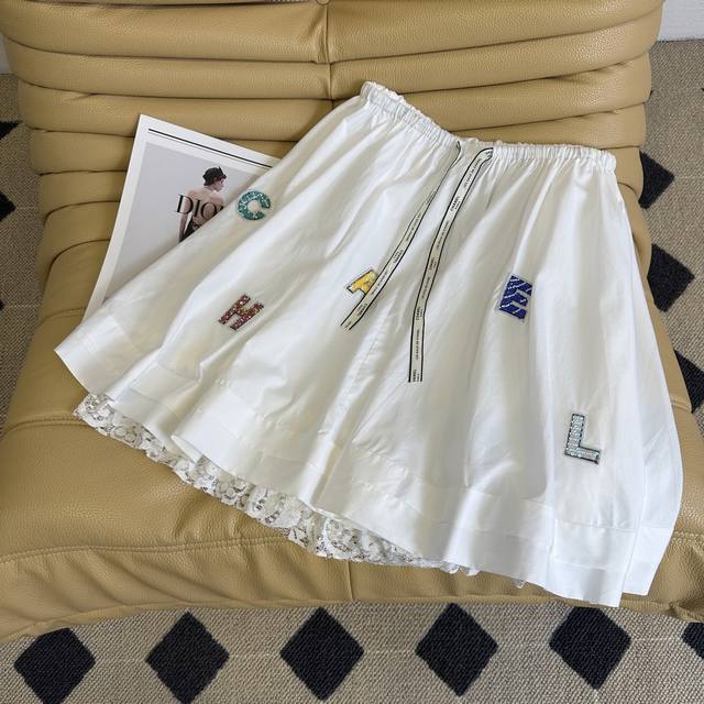 25 Double C Vintage New Style Skirt With Heavy Embroidery Design, Light And B