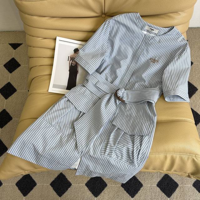 25 Fd The Striped Dress With Waist Design Really Touches My Heart. It Is Gent