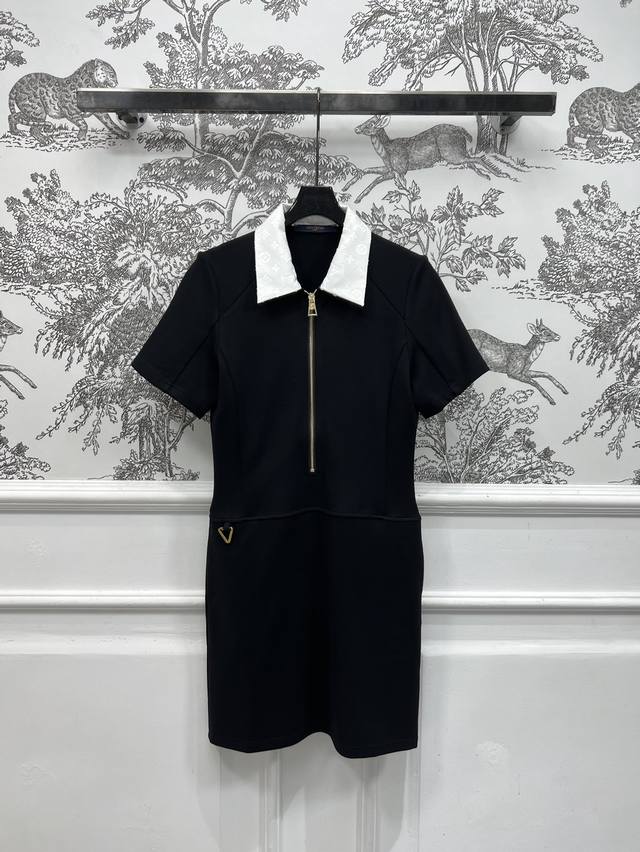 l Home 25 Spring And Summer New Color-Contrasting Monochrome Lapel Short-Slee