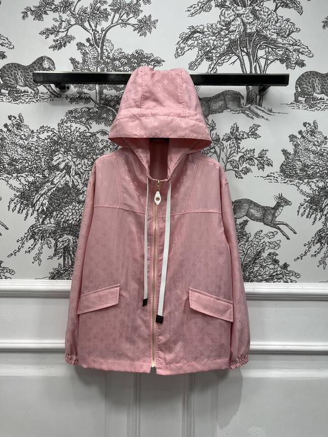 l Home 25 Spring And Summer New Sakura Pink Dark Pattern Old Flower Hooded Ja