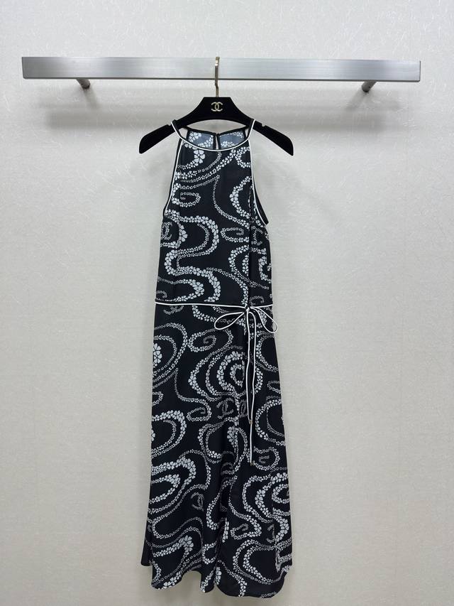 25Ss Chane *New Spring And Summer Printed Suspender Dress, High-End Custom Ma