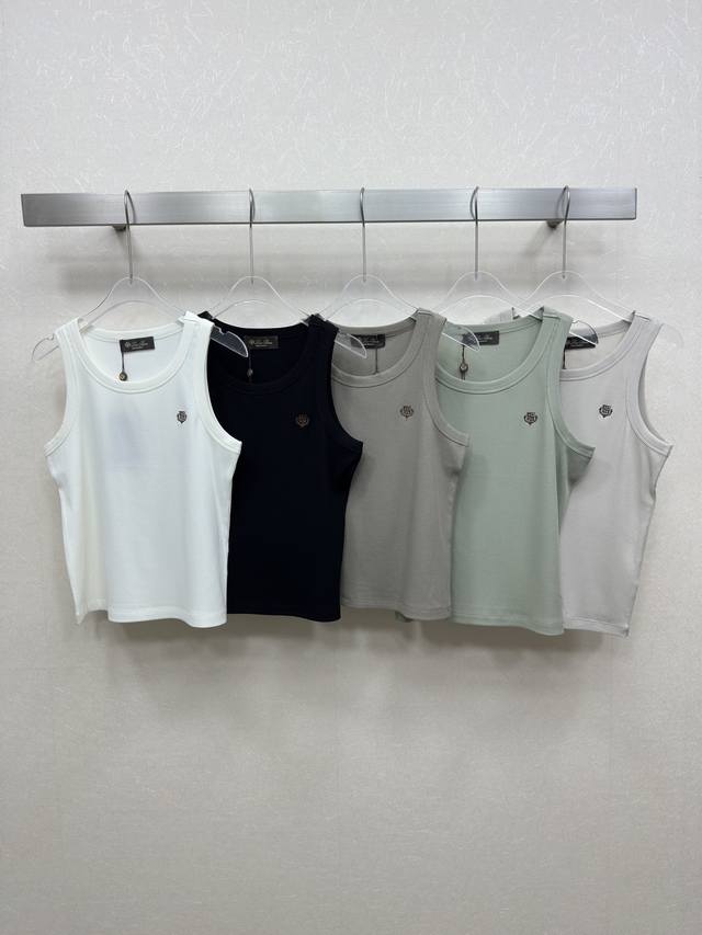 25Ss Lp Round Neck Vest New Spring And Summer Style, With Embroidered Logo On