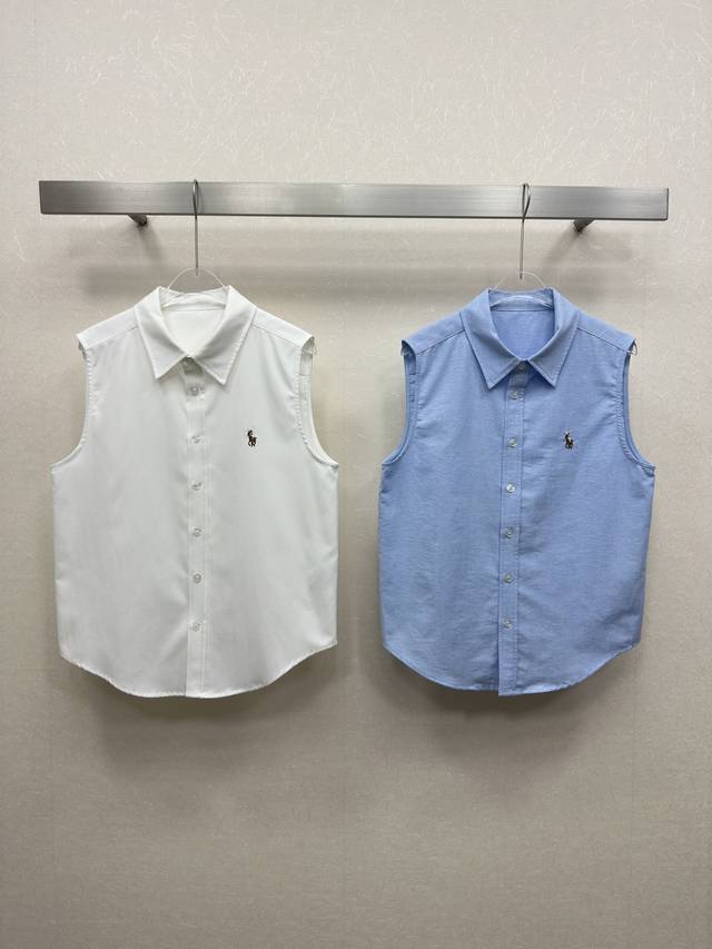 polo*25Ss Spring And Summer New Series Vest Shirt Lapel Design Chest Embroide