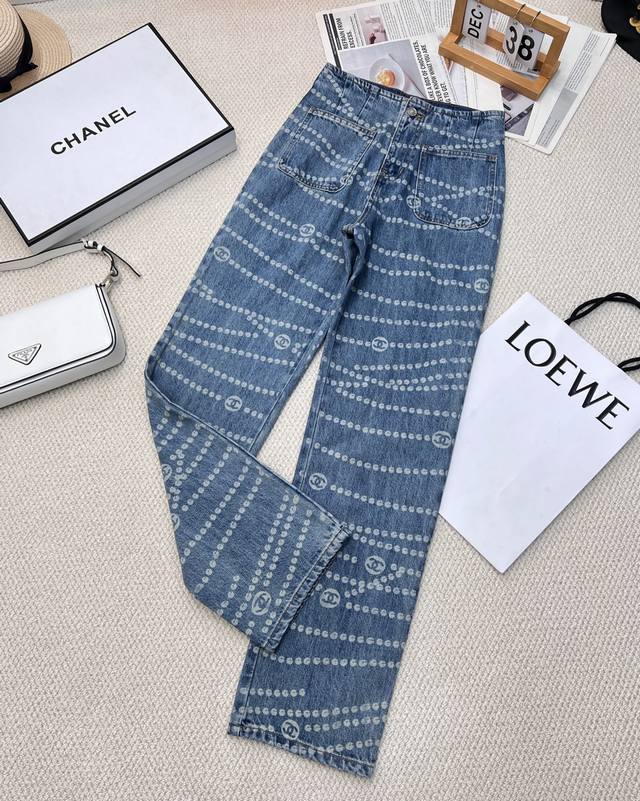 New Spring And Summer Models, Laser Burnt Patterns, Old Retro Jeans, Chanel Styl