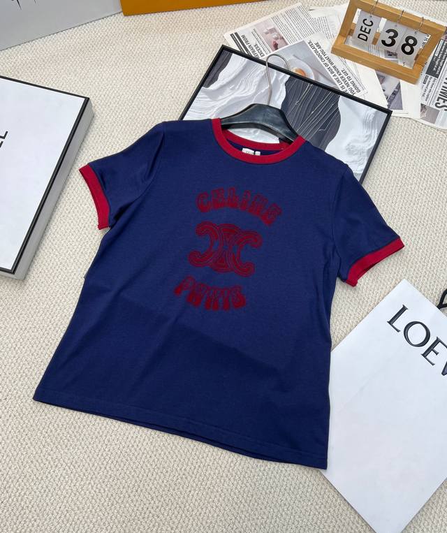 celine The Contrasting Flocked Arc De Triomphe Paris T-Shirt Is Simple And El