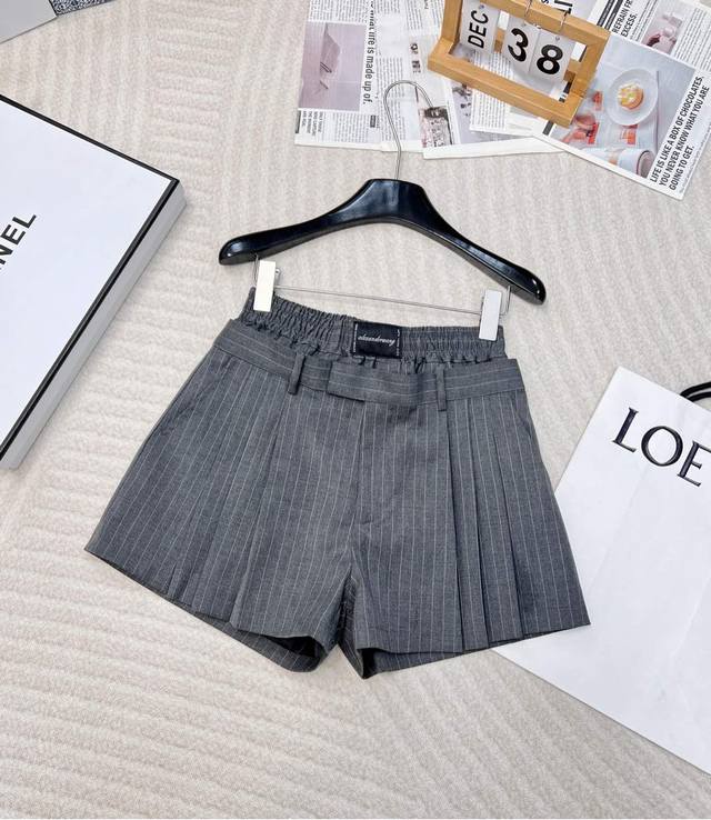 Alexander Wang 2025 New Fake Two Waist Suit Shorts Custom Yb Imported Imitation