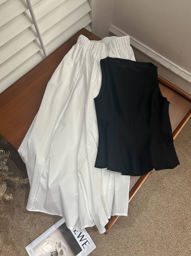 Summer Update - White Skirt 100% This Elastic Waist Cotton White Skirt Is Simple