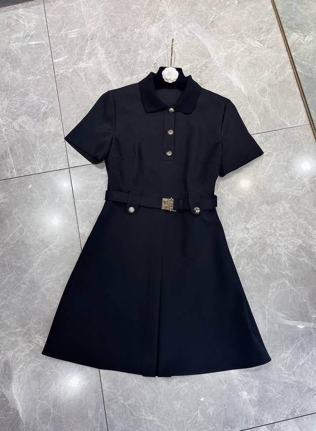 New Exclusive Hot-Selling High-End Little Black Dress 25Ss Miumi*Bai Lu Same Sty