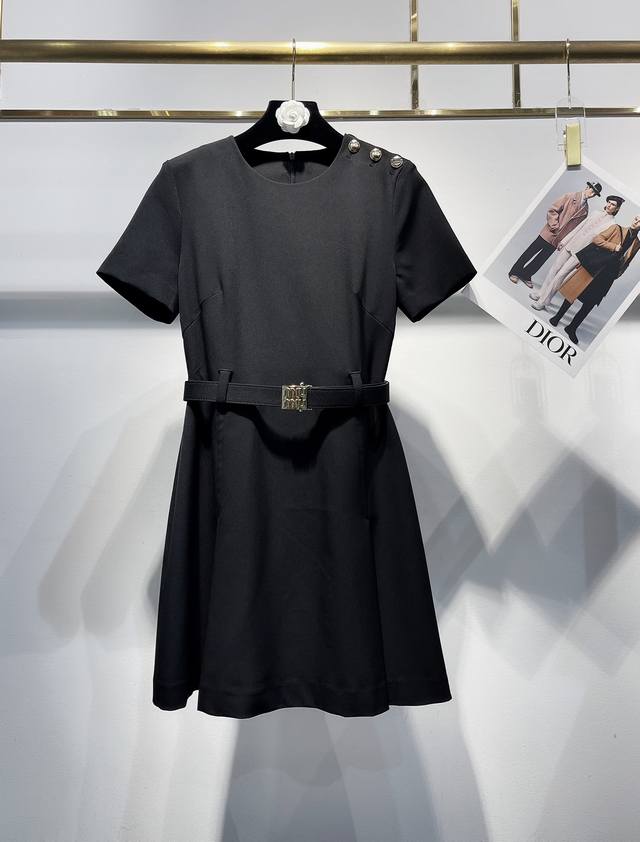 New Exclusive High-Quality Round-Neck High-End Little Black Dress 25Ss Miumi*Lin