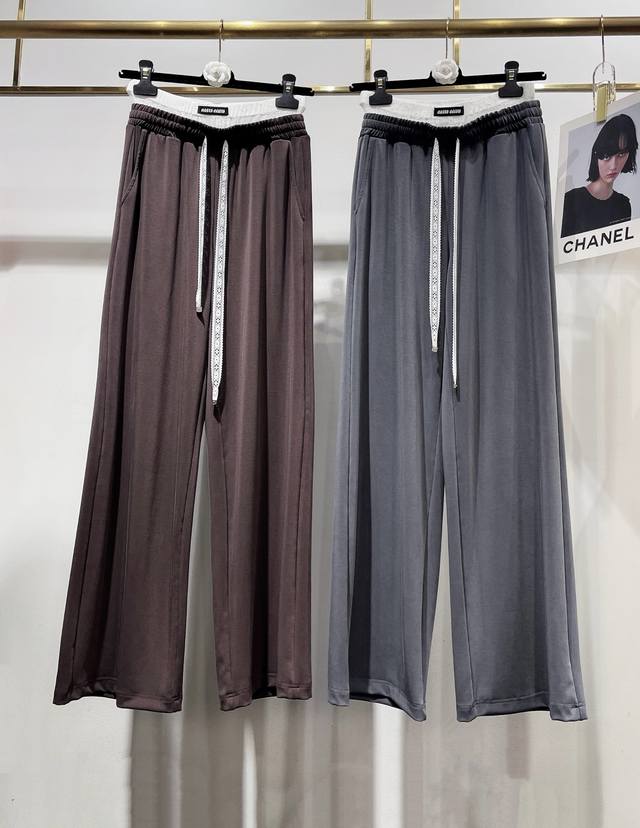 New Arrival, Exclusive High-End Wide-Leg Pants, First Release, 25Ss Miumi* Exclu