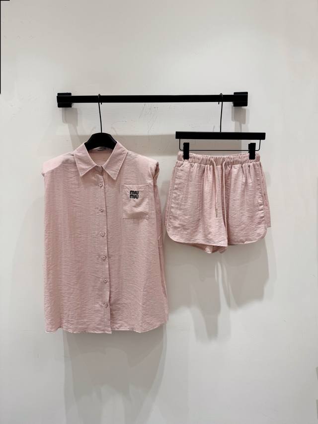 New 25Ss Miu New Suit Korean Imported Textured Cotton And Linen Shoulder Pad Sui