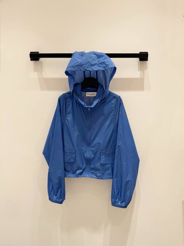 New Dio *25Ss New Summer Drawstring Zipper Hood Thin Candy Color Sun Protection
