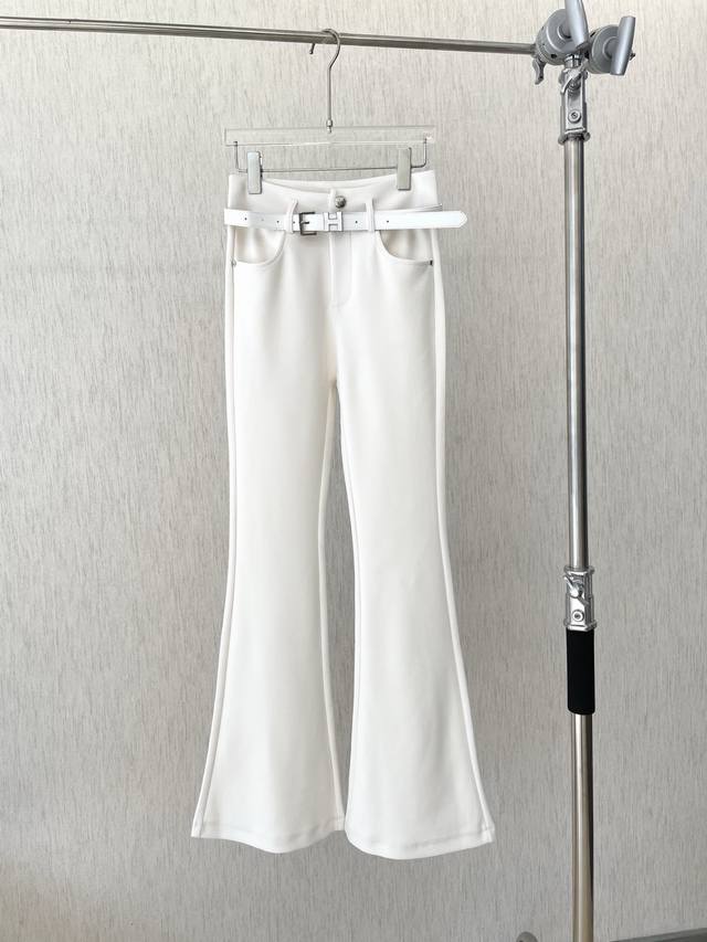 High Waist Belt Casual Flared Pants Classic Flared Pants Shape To Modify The Leg