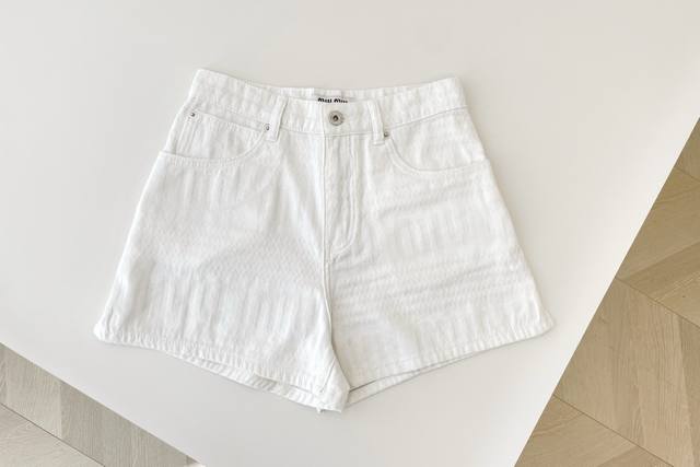 25 New Miumiu White Denim Shorts Denim Shorts Are A Classic Fashion Item. Mad