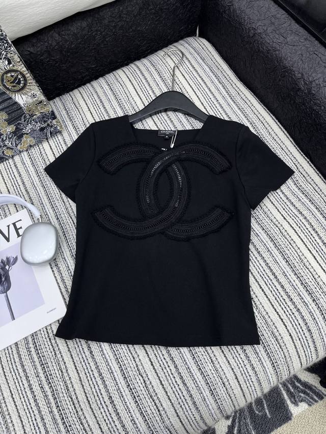 Hot Item Original Custom Chane* Double C Lace Patchwork Top A Must-Have For Fash